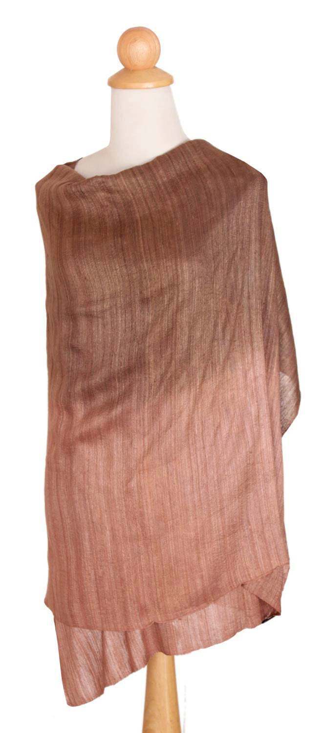 Handcrafted Thai Silk Patterned Shawl - Bold Spice