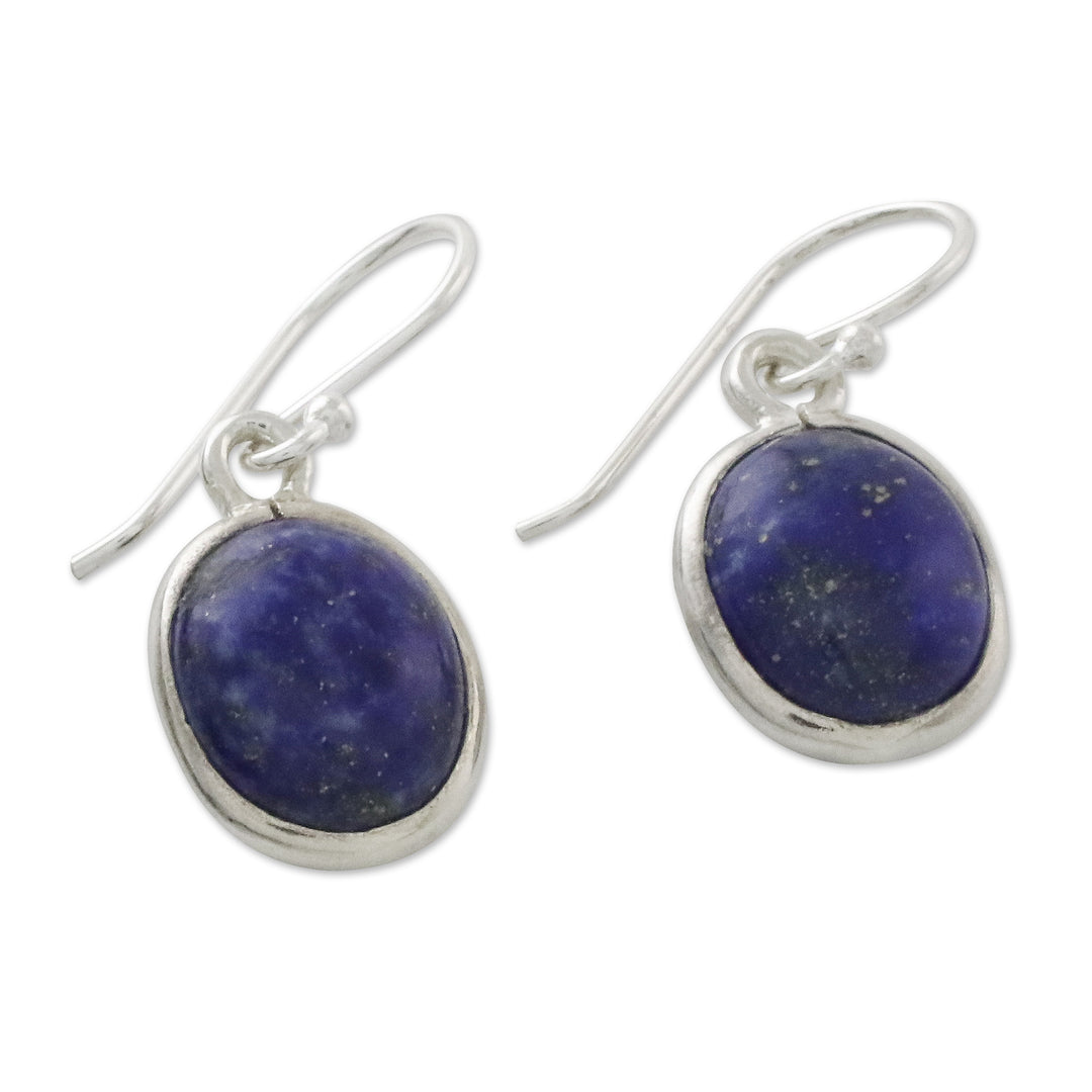 Thai Sterling Silver and Lapis Lazuli Earrings - Majestic Blue