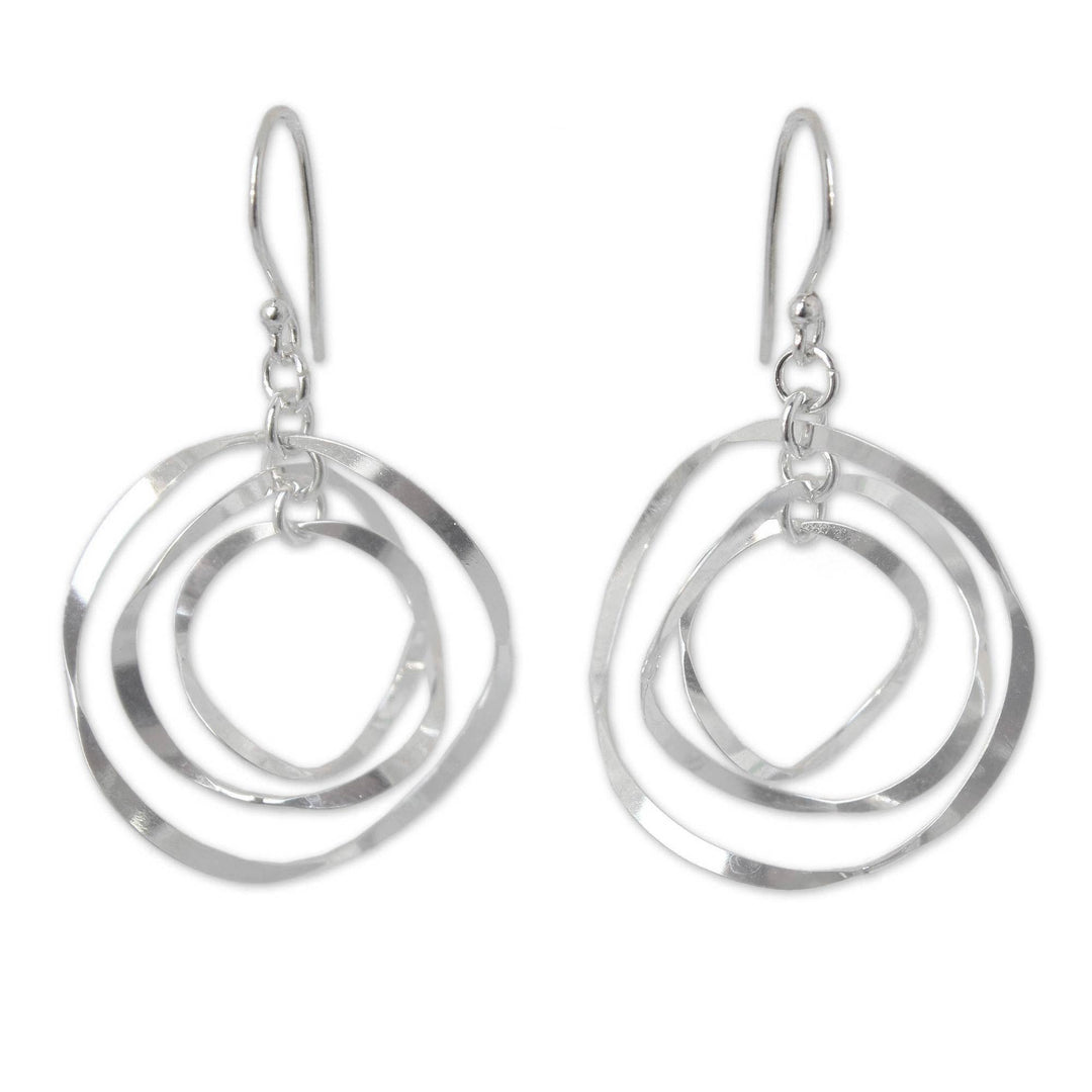Sterling Silver Dangle Earrings - Twirling