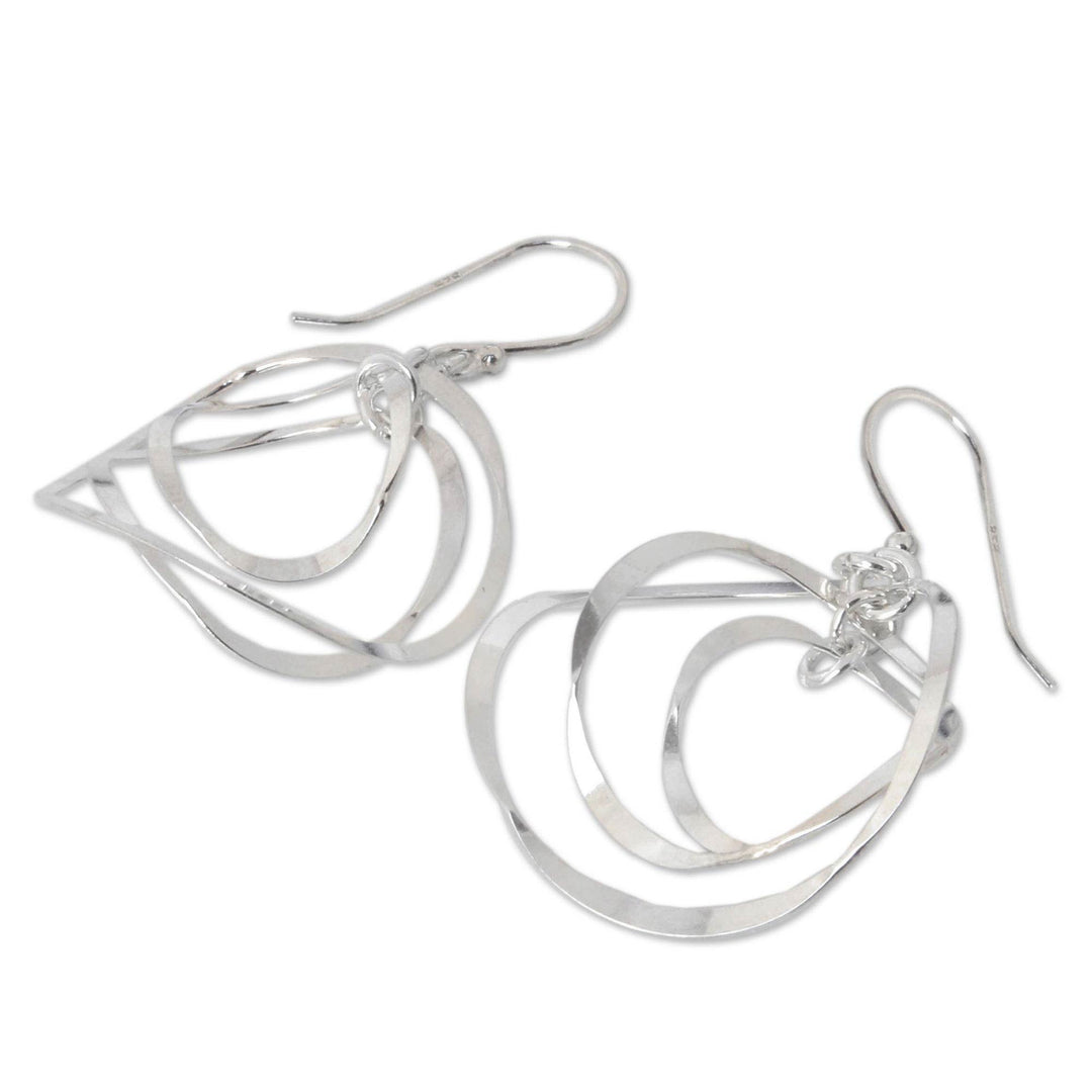 Sterling Silver Dangle Earrings - Twirling