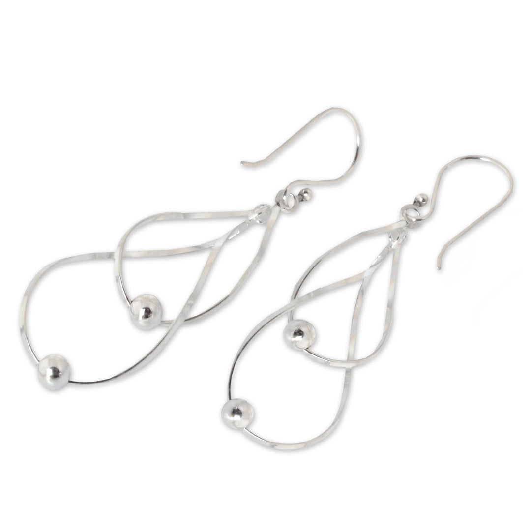 Hand Made Modern Sterling Silver Dangle Earrings - Fabulous
