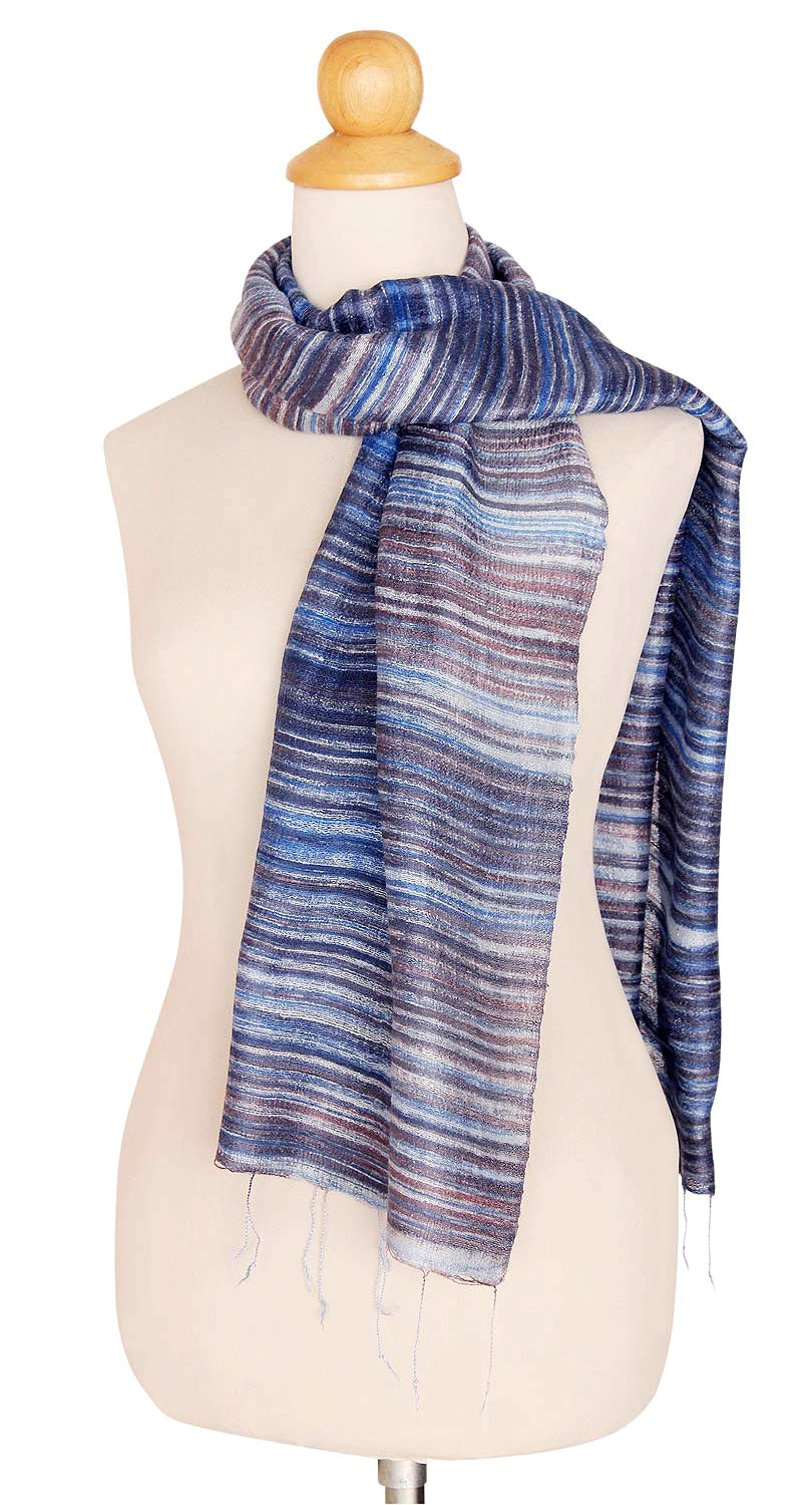 Batik Silk Scarf - Mae Nam Khong Waters