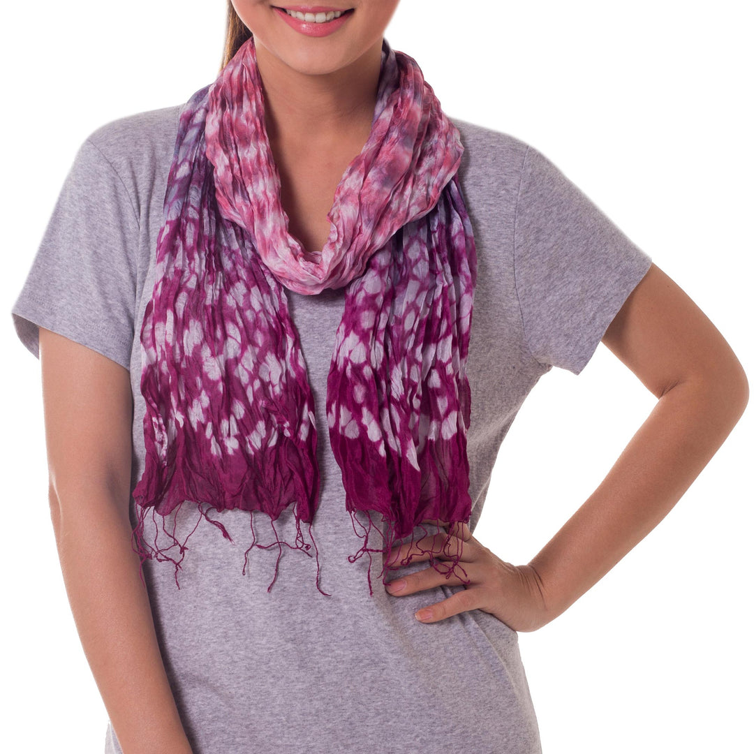 Tie Dye Scarf - Fabulous Wine