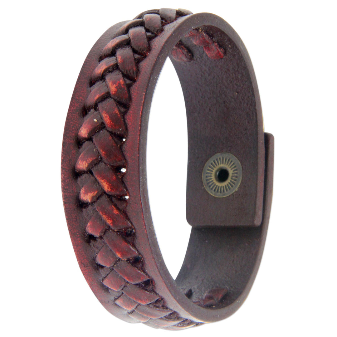 Leather bracelet - Red Kingdom Warrior