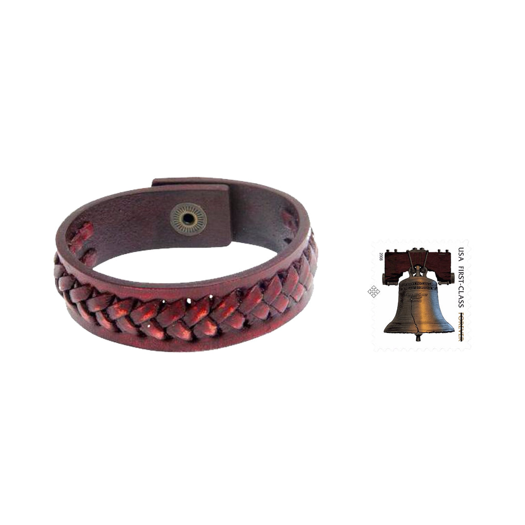 Leather bracelet - Red Kingdom Warrior