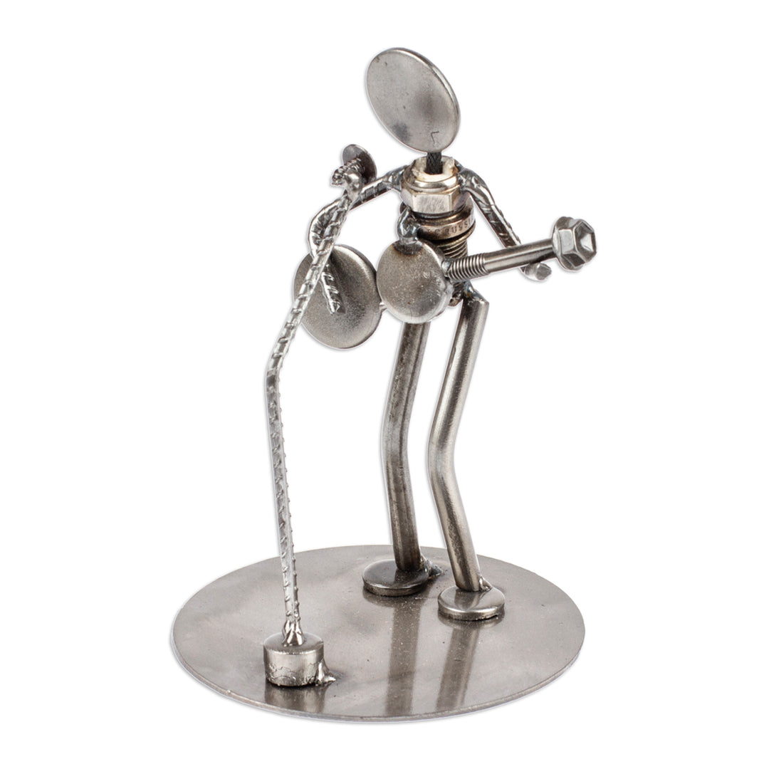 Auto part sculpture - Rustic Folk Singer