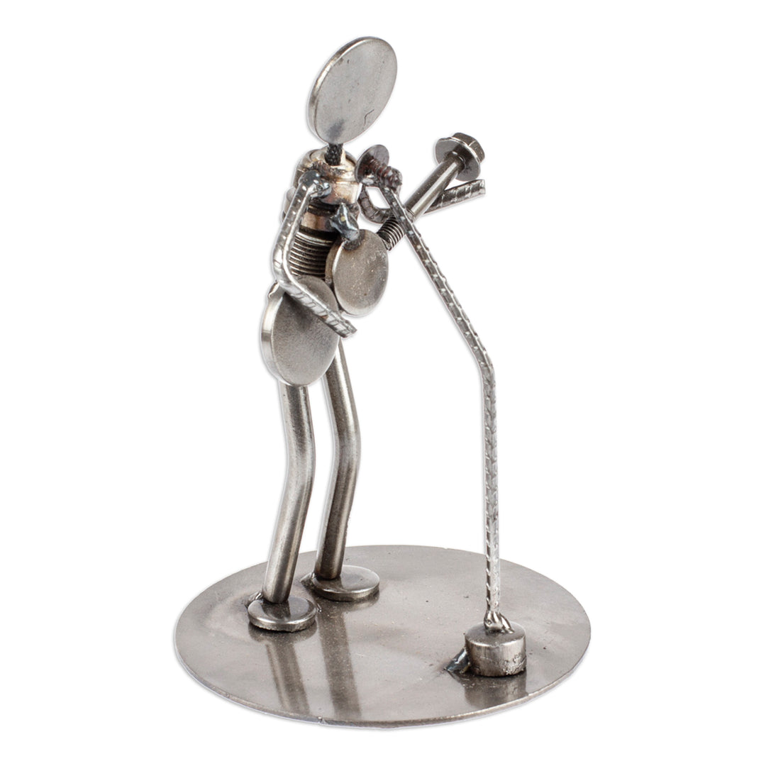 Auto part sculpture - Rustic Folk Singer