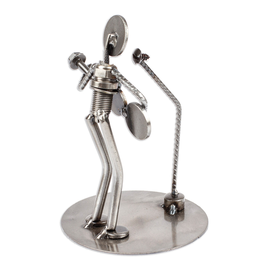 Auto part sculpture - Rustic Folk Singer