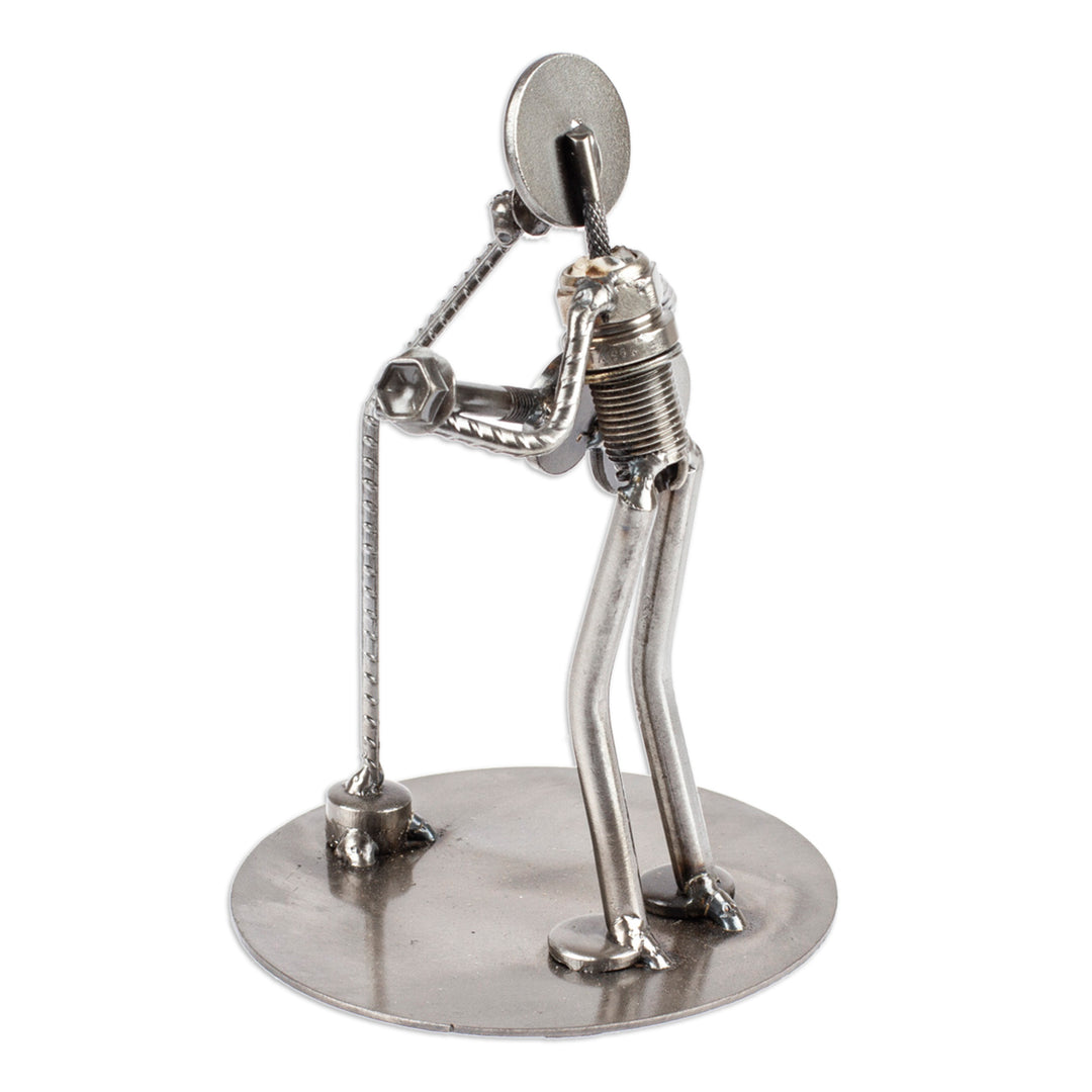 Auto part sculpture - Rustic Folk Singer