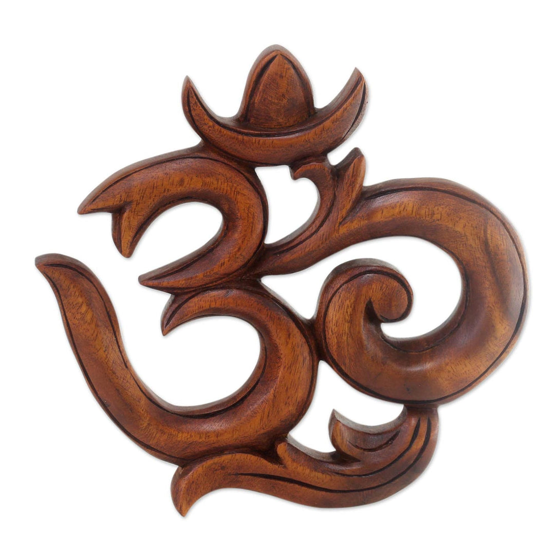 Wood relief panel - Sacred Om