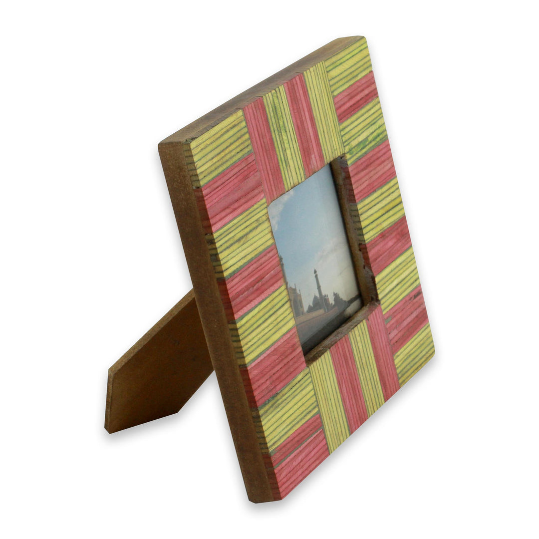 Wood photo frames (Pair, 3x3) - Dream of Delhi