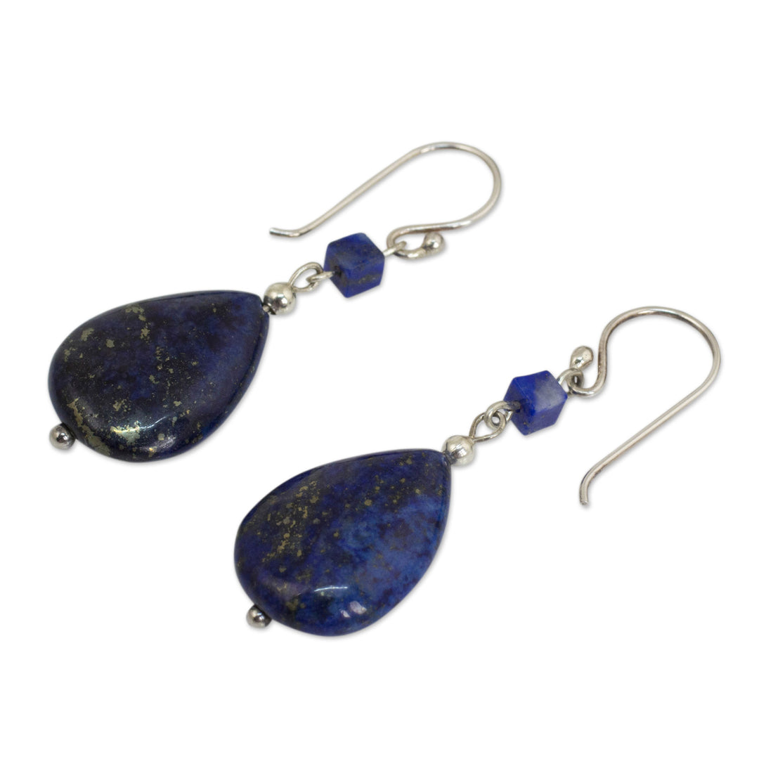 Lapis Lazuli Dangle Earrings - Blue Lily