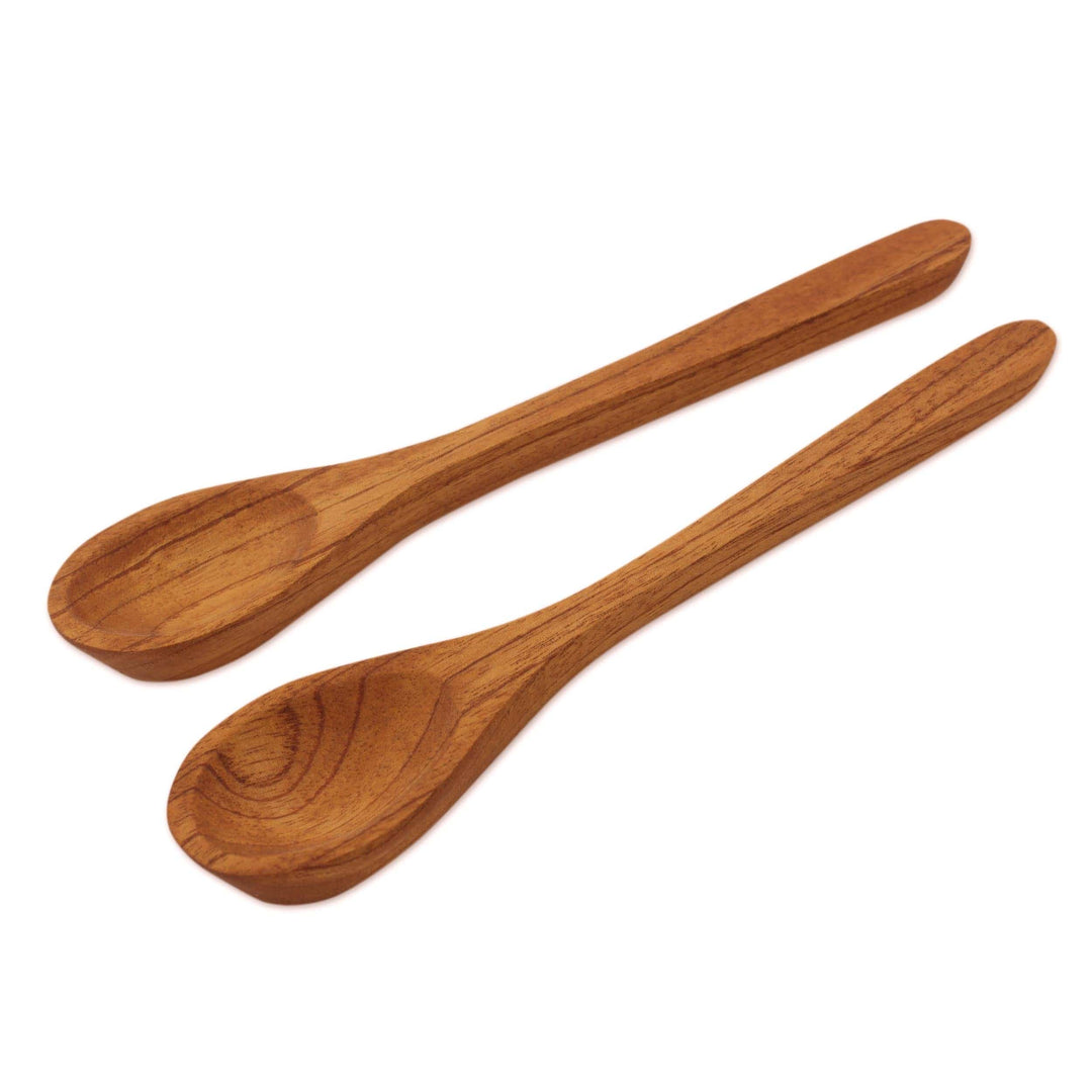 Cedar wood serving spoons (Pair) - Natural Cuisine