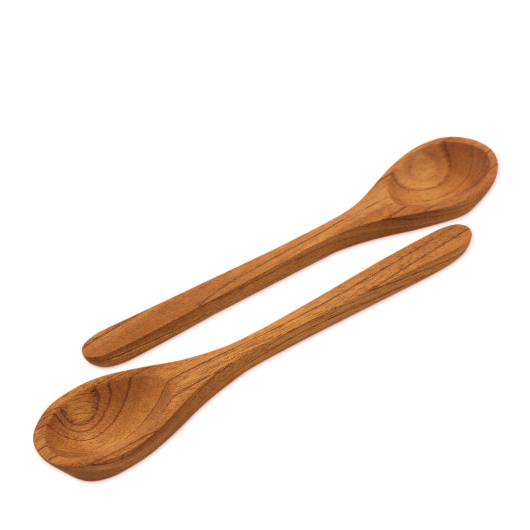 Cedar wood serving spoons (Pair) - Natural Cuisine