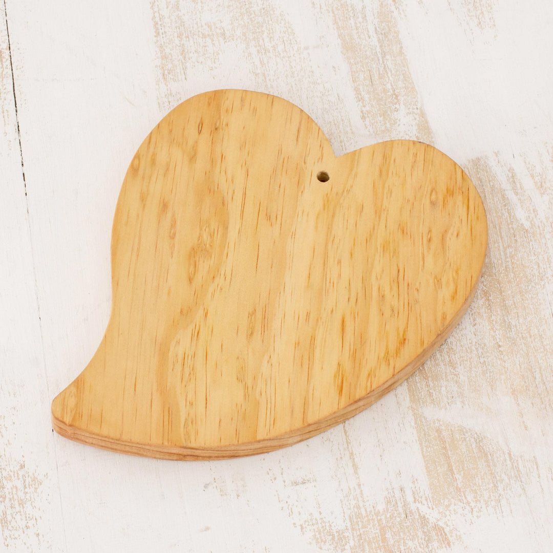 Fair Trade Natural Wood Chopping Board Hand-carved - Love at Home