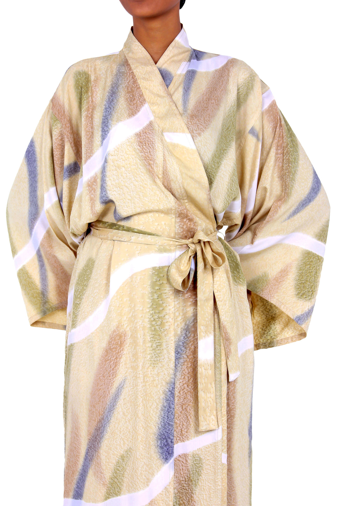 Women's Batik Patterned Robe - Sweet Nuance