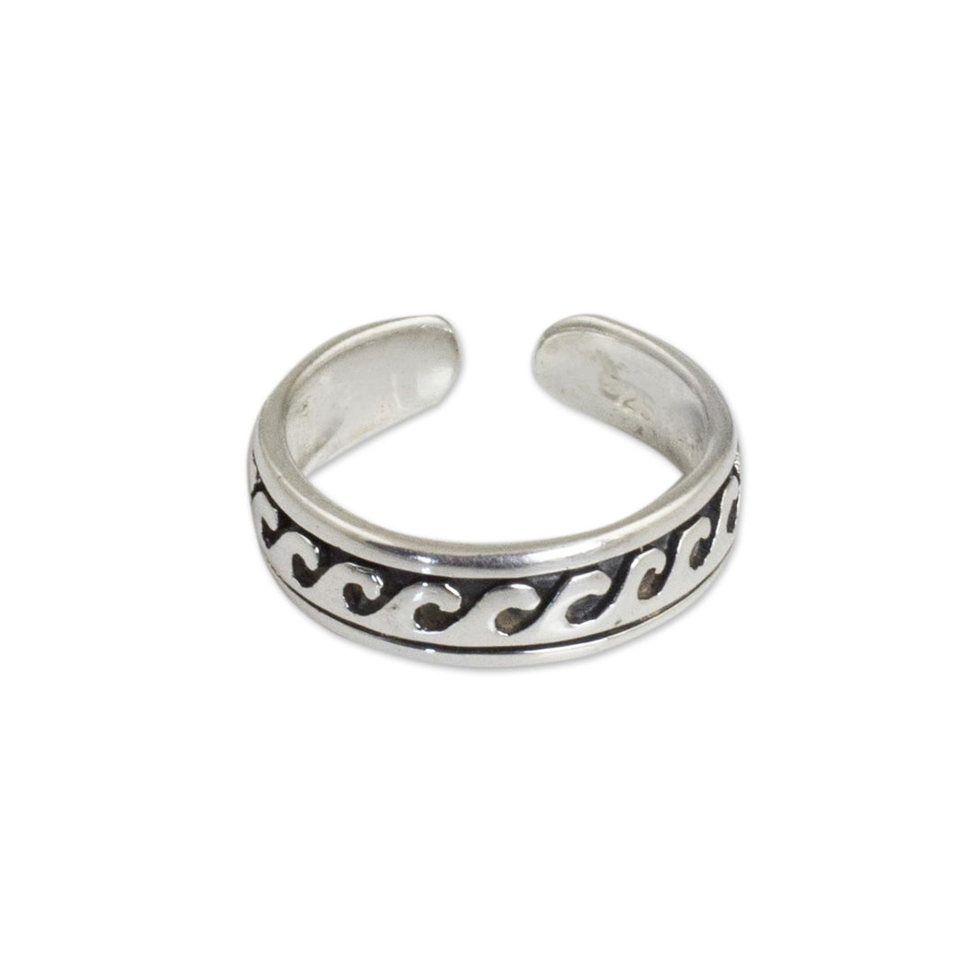 Modern Sterling Silver Toe Ring - Beach Beauty