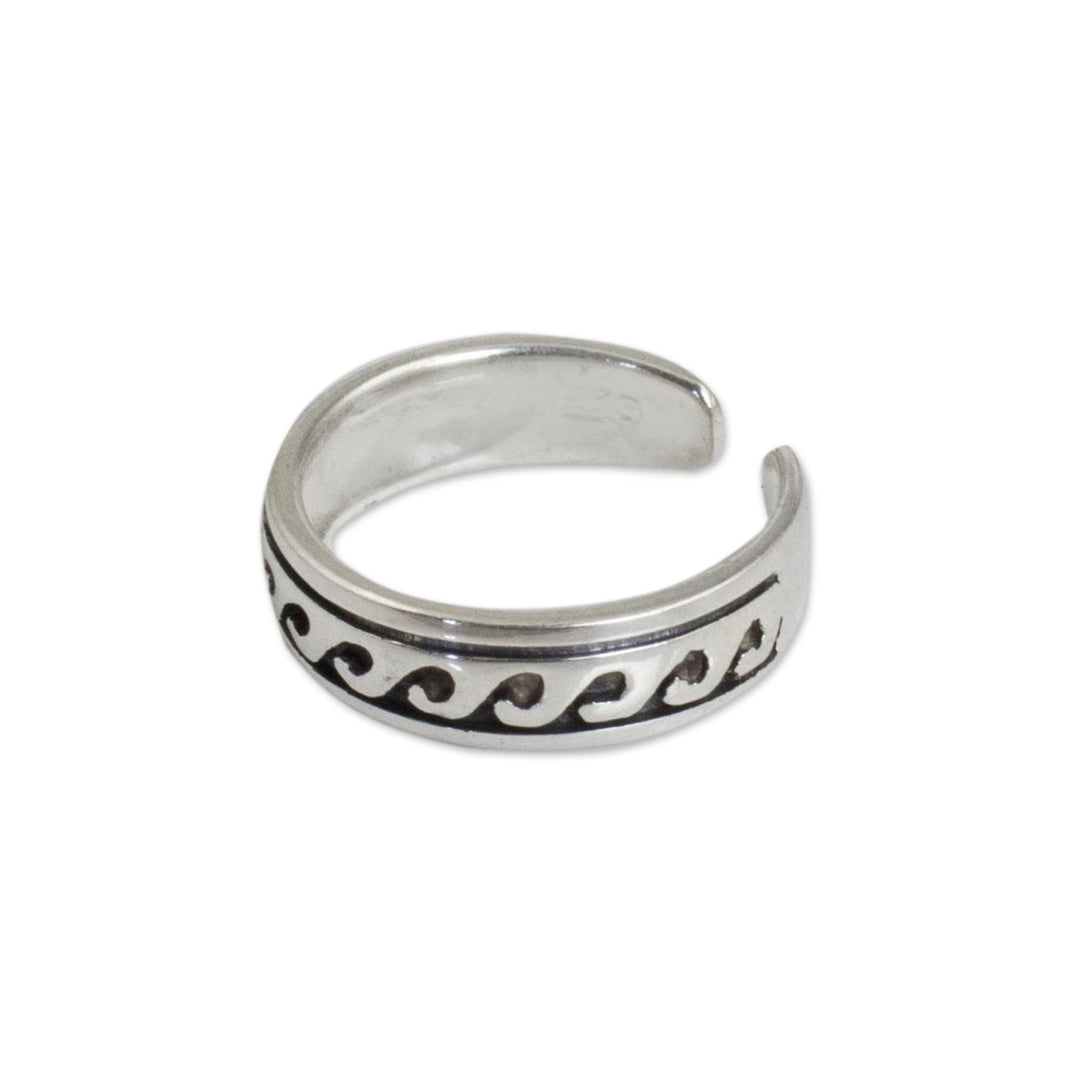 Modern Sterling Silver Toe Ring - Beach Beauty