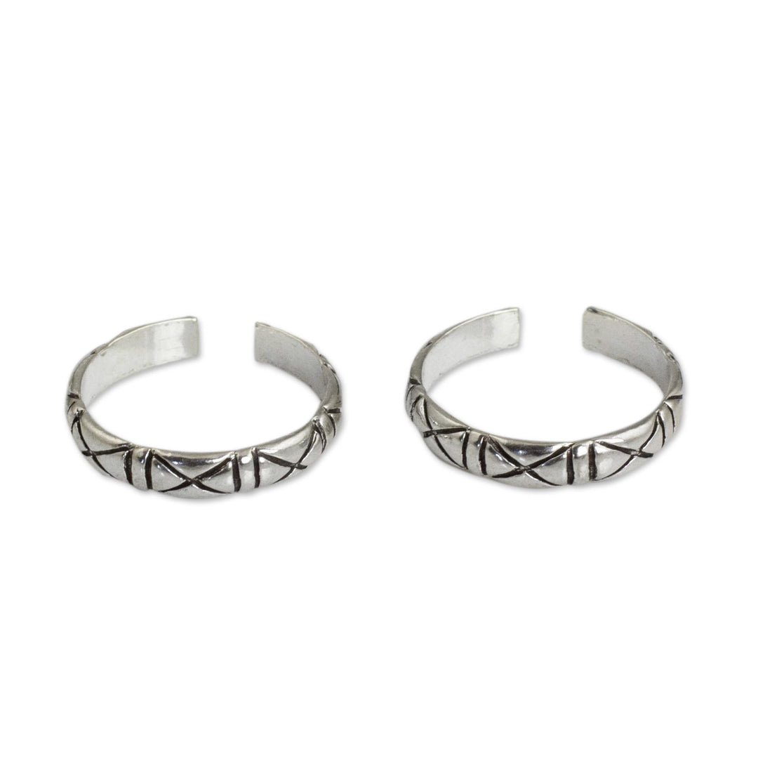 Unique Modern Sterling Silver Toe Ring (Pair) - X-treme Beauty