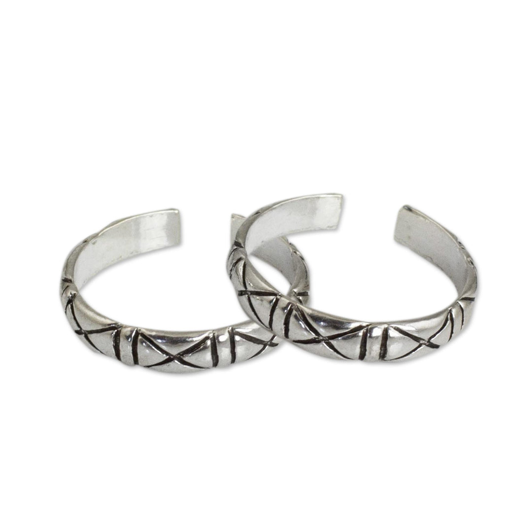 Unique Modern Sterling Silver Toe Ring (Pair) - X-treme Beauty