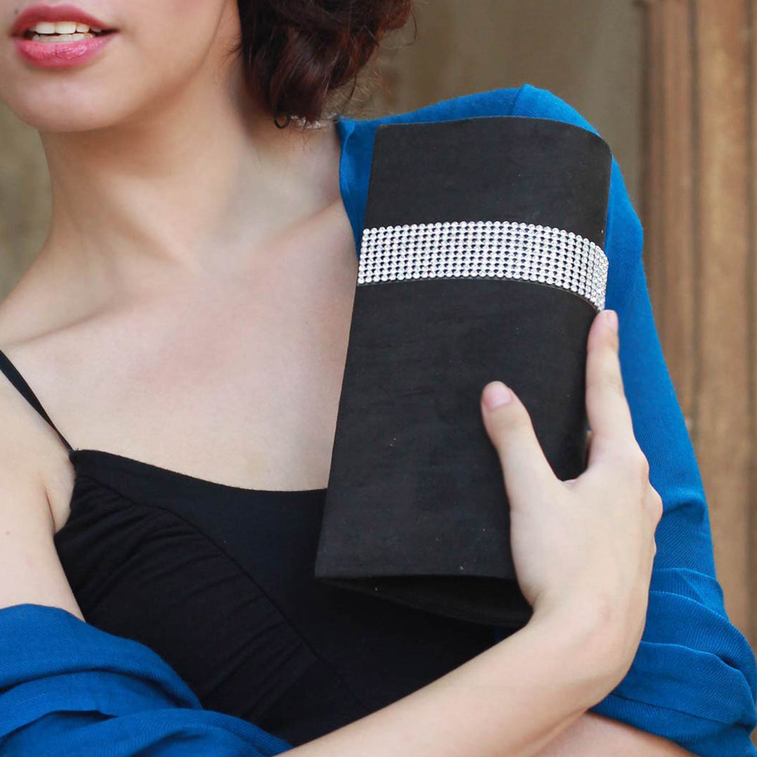 Beaded clutch evening bag - Midnight Sparkle