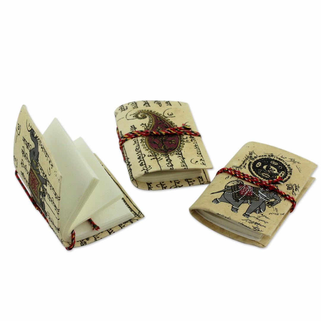 Handmade paper mini journals (Set of 3) - Jaipur Verses