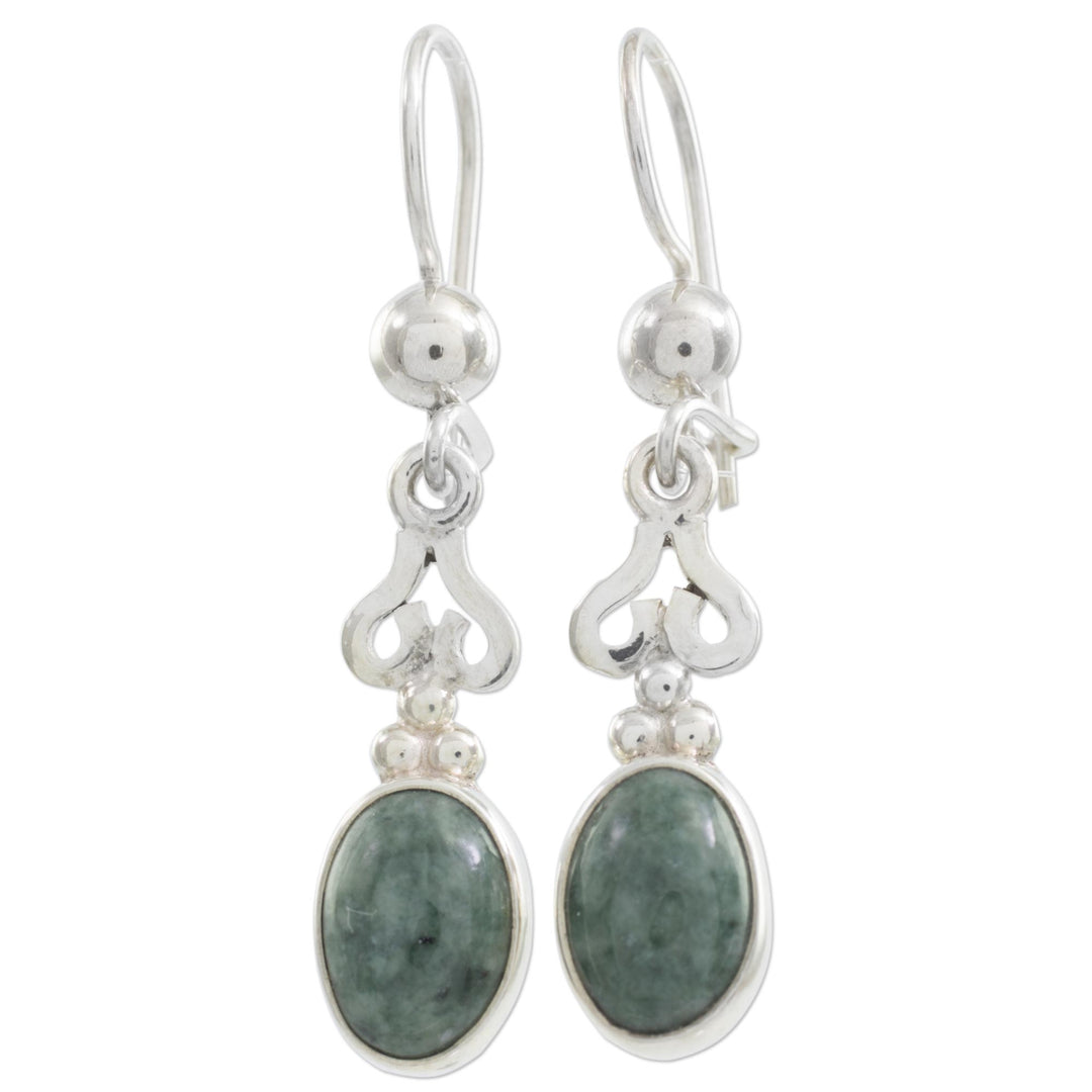 Jade dangle earrings - Love Poem