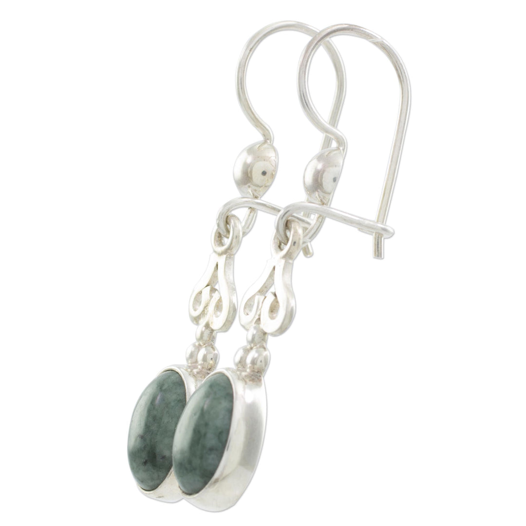 Jade dangle earrings - Love Poem