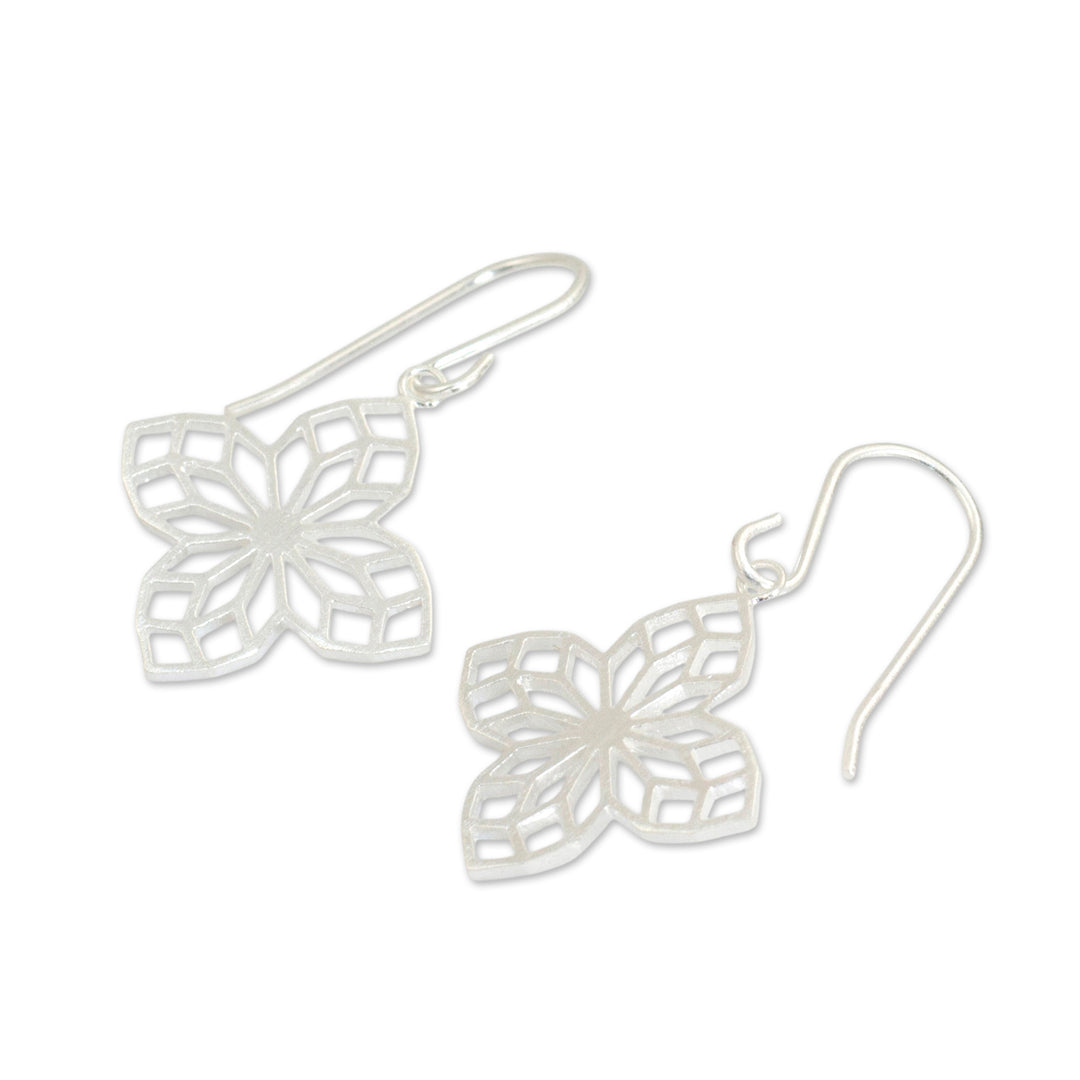 Sterling Silver Earrings Handmade Jewelry from Thailand - Blossoming Stars