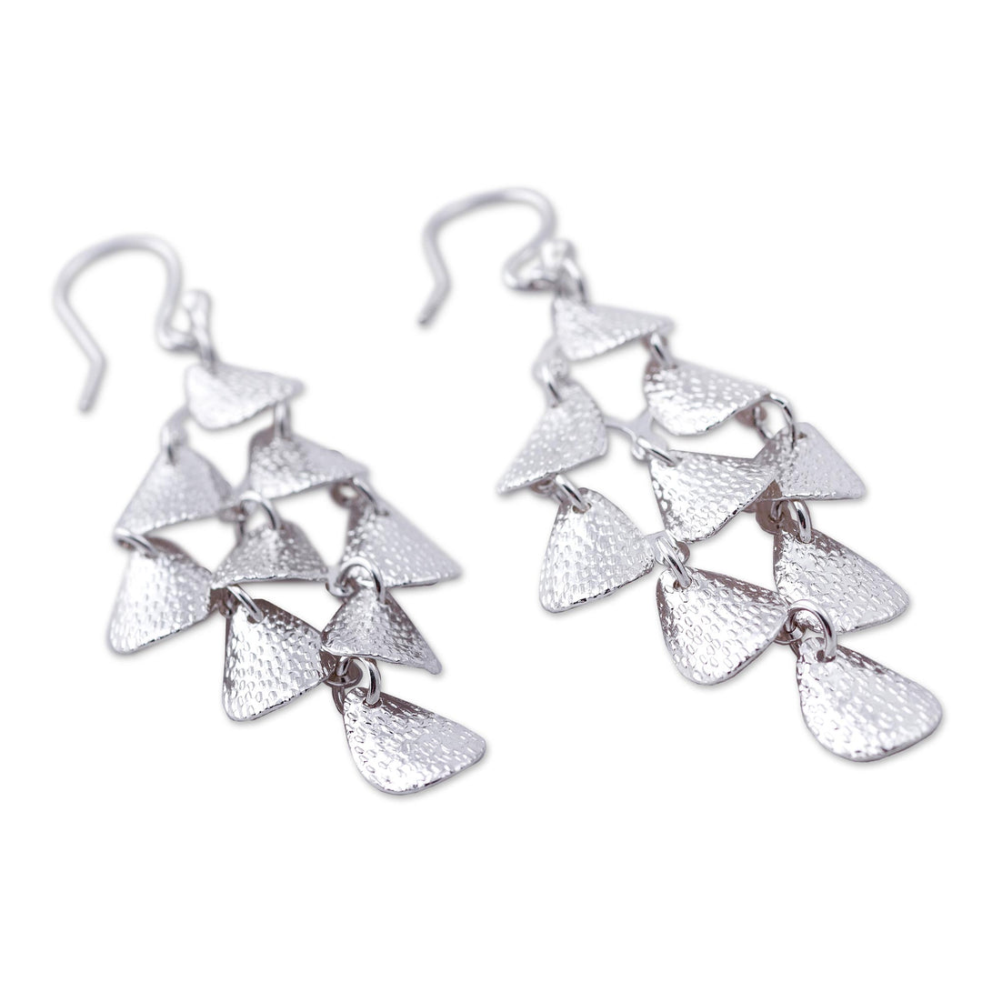 Modern Sterling Silver Chandelier Earrings - Vital Rain