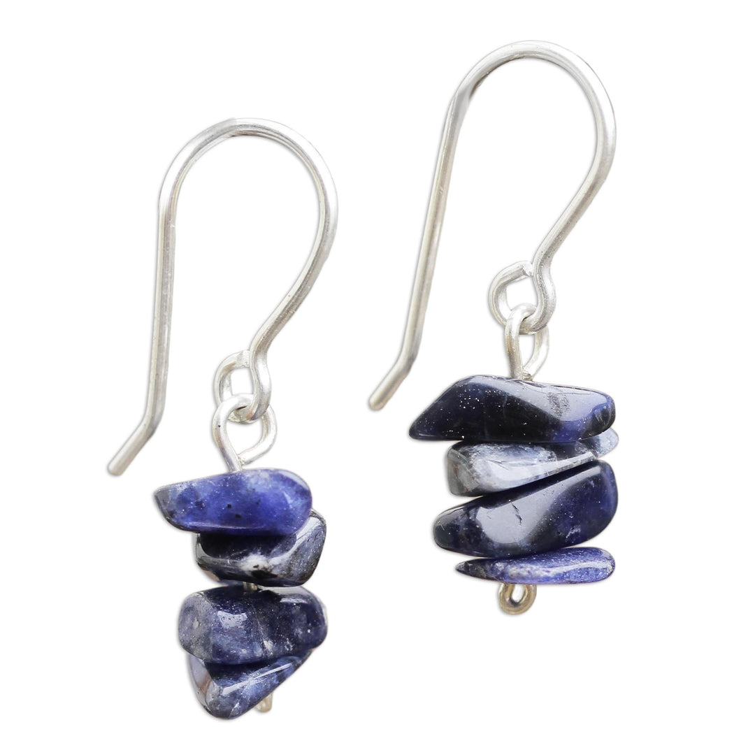 Handmade Sodalite Beaded Dangle Earrings - Nature's Harmony