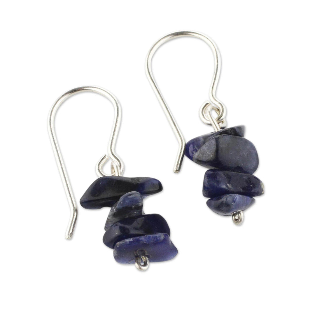 Handmade Sodalite Beaded Dangle Earrings - Nature's Harmony