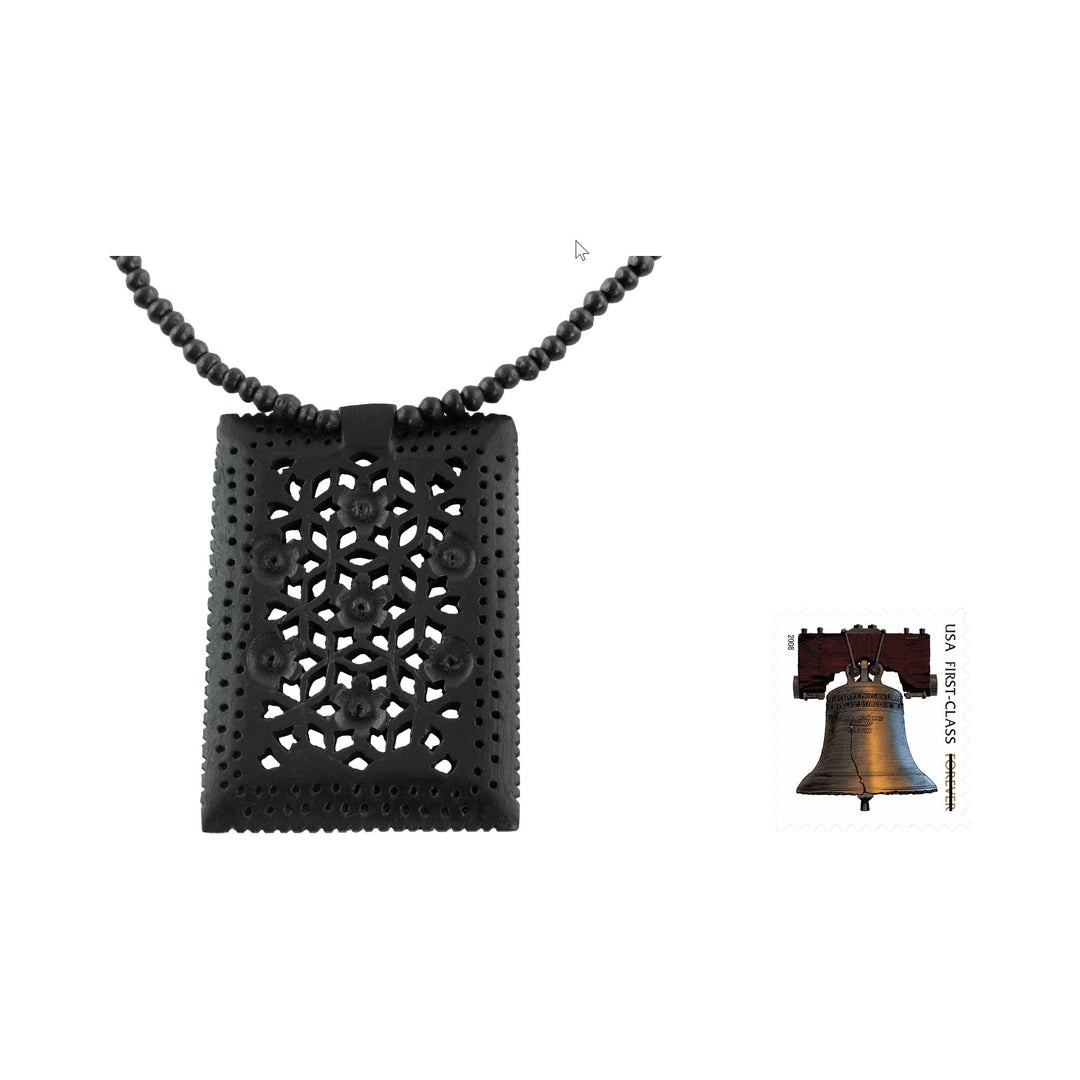 Ebony wood necklace - Mughal Mystique