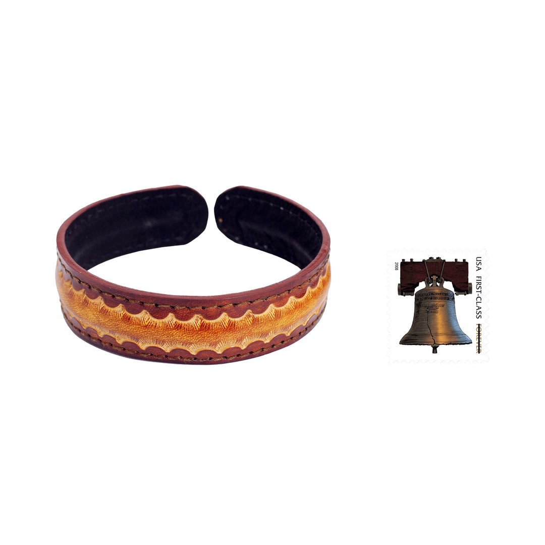 Thai Handcrafted Leather Bracelet for Men - Solar Warrior