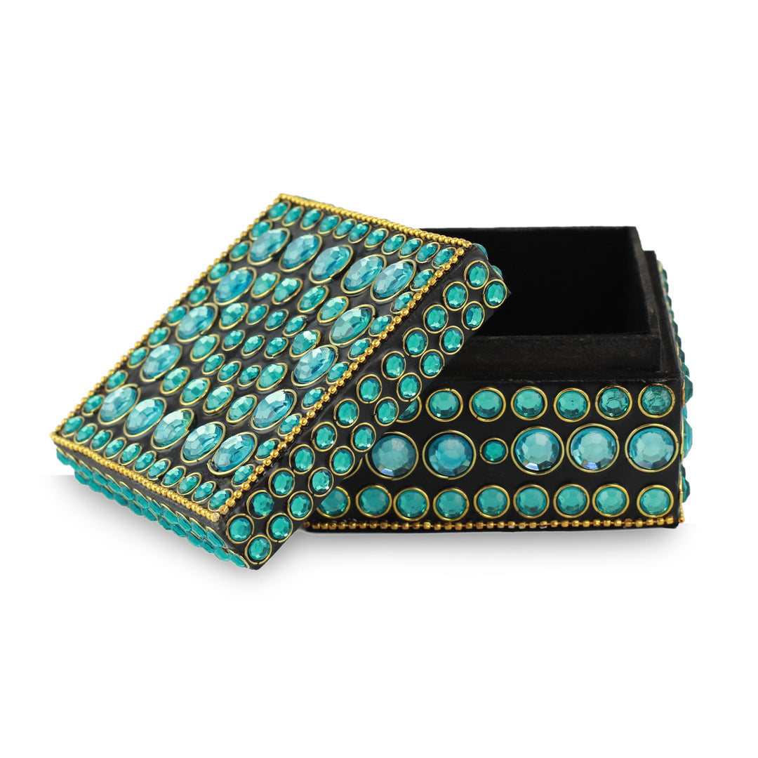Bejeweled box - Aqua Glitz