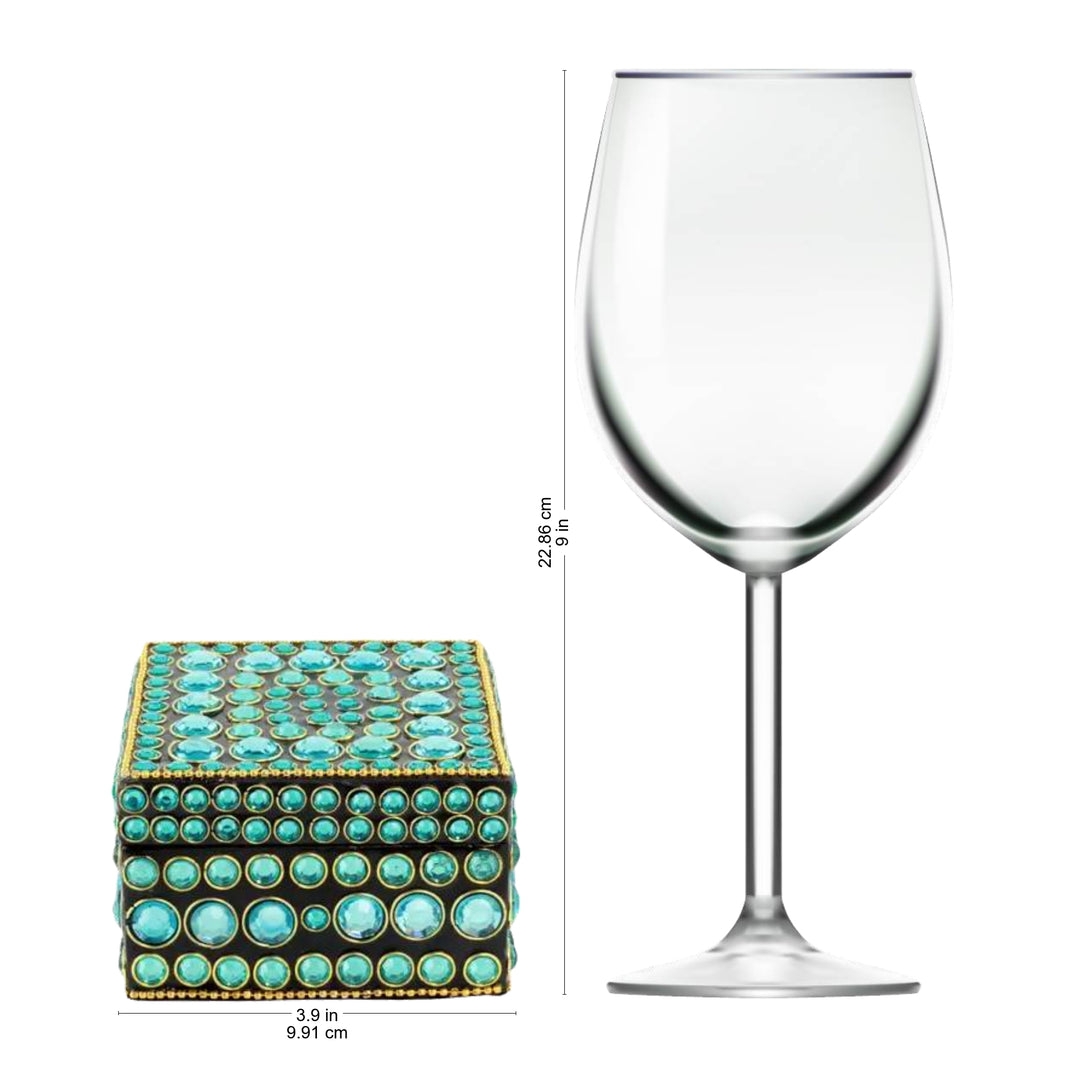 Bejeweled box - Aqua Glitz