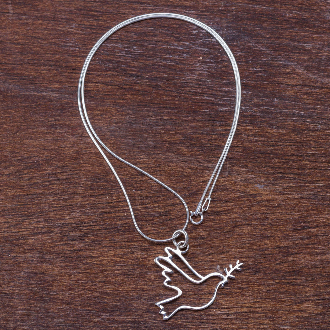Sterling Silver Quechua Dove Necklace - Quechua Dove