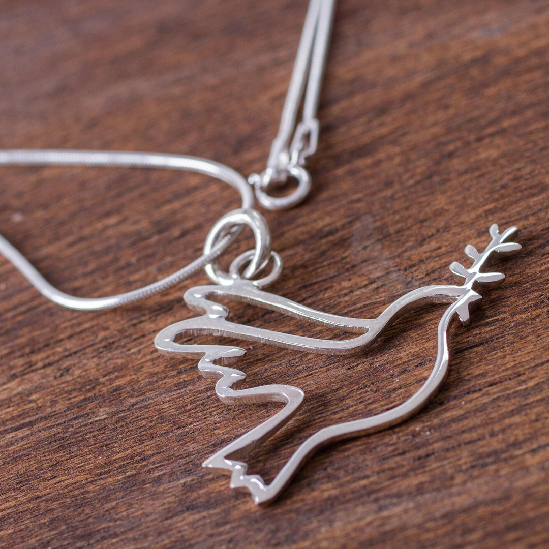 Sterling Silver Quechua Dove Necklace - Quechua Dove