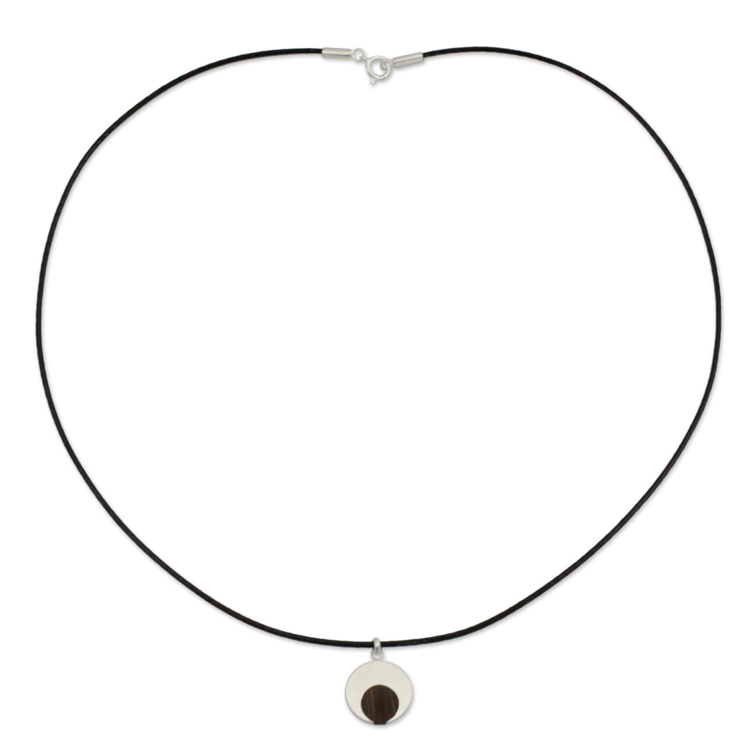 Indian Elm on Sterling Silver Necklace for Men Jewelry - Everlasting Moon