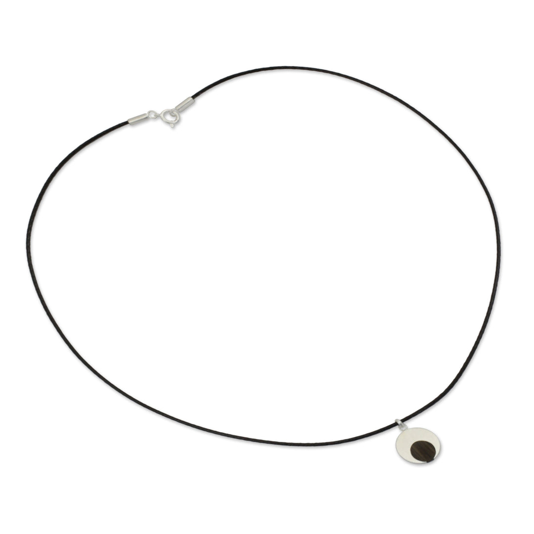 Indian Elm on Sterling Silver Necklace for Men Jewelry - Everlasting Moon
