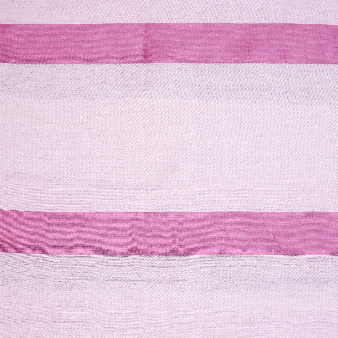 Handwoven Pink Rayon and Silk Scarf - Rose Harmony
