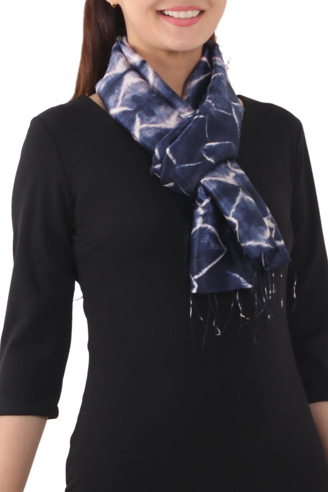 Silk Scarf from Thailand - Sapphire Mystique