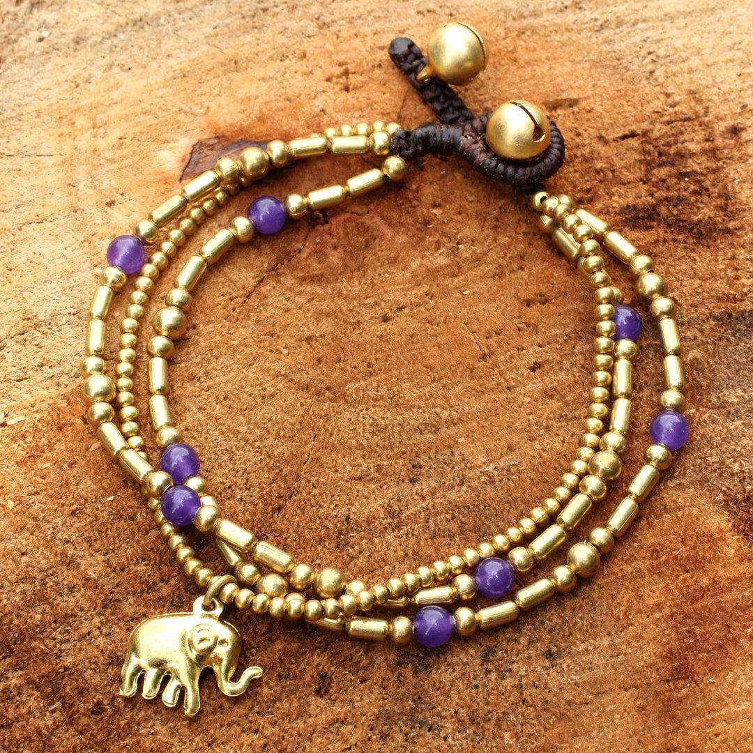 Purple Elephant Charm