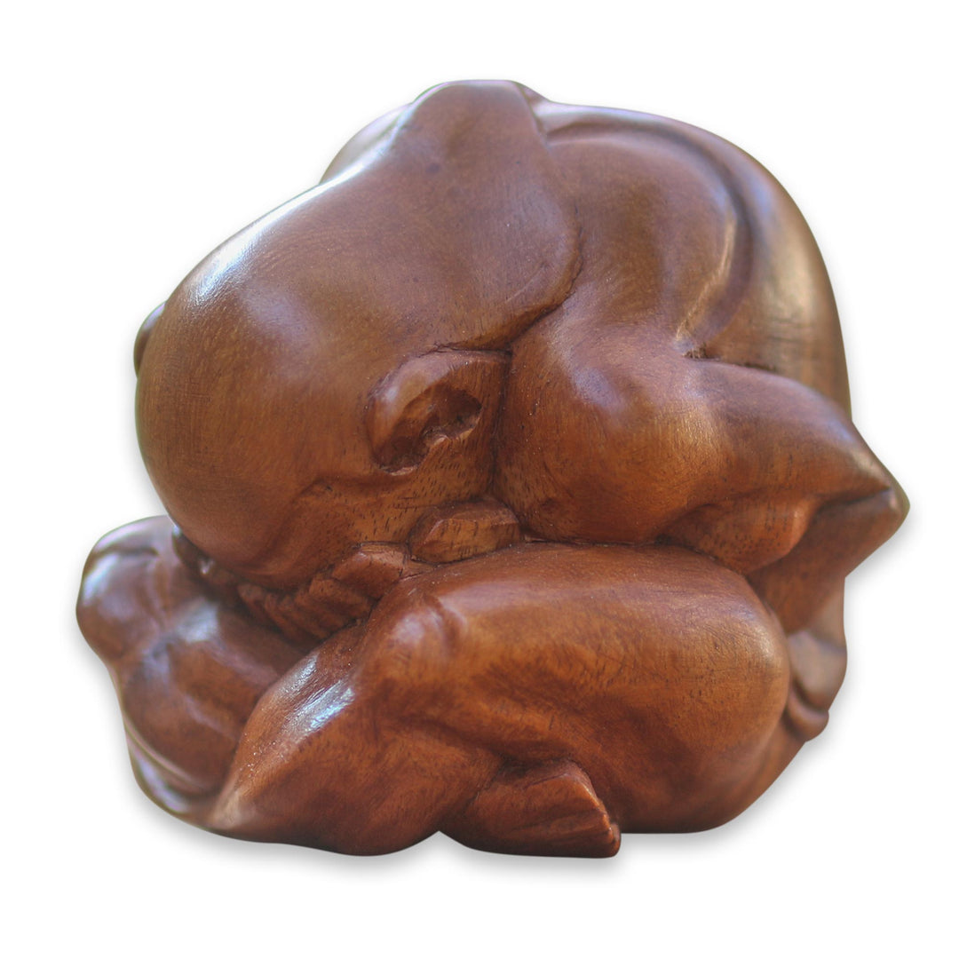hand Carved Yoga Sculpture - Meditating Yogi