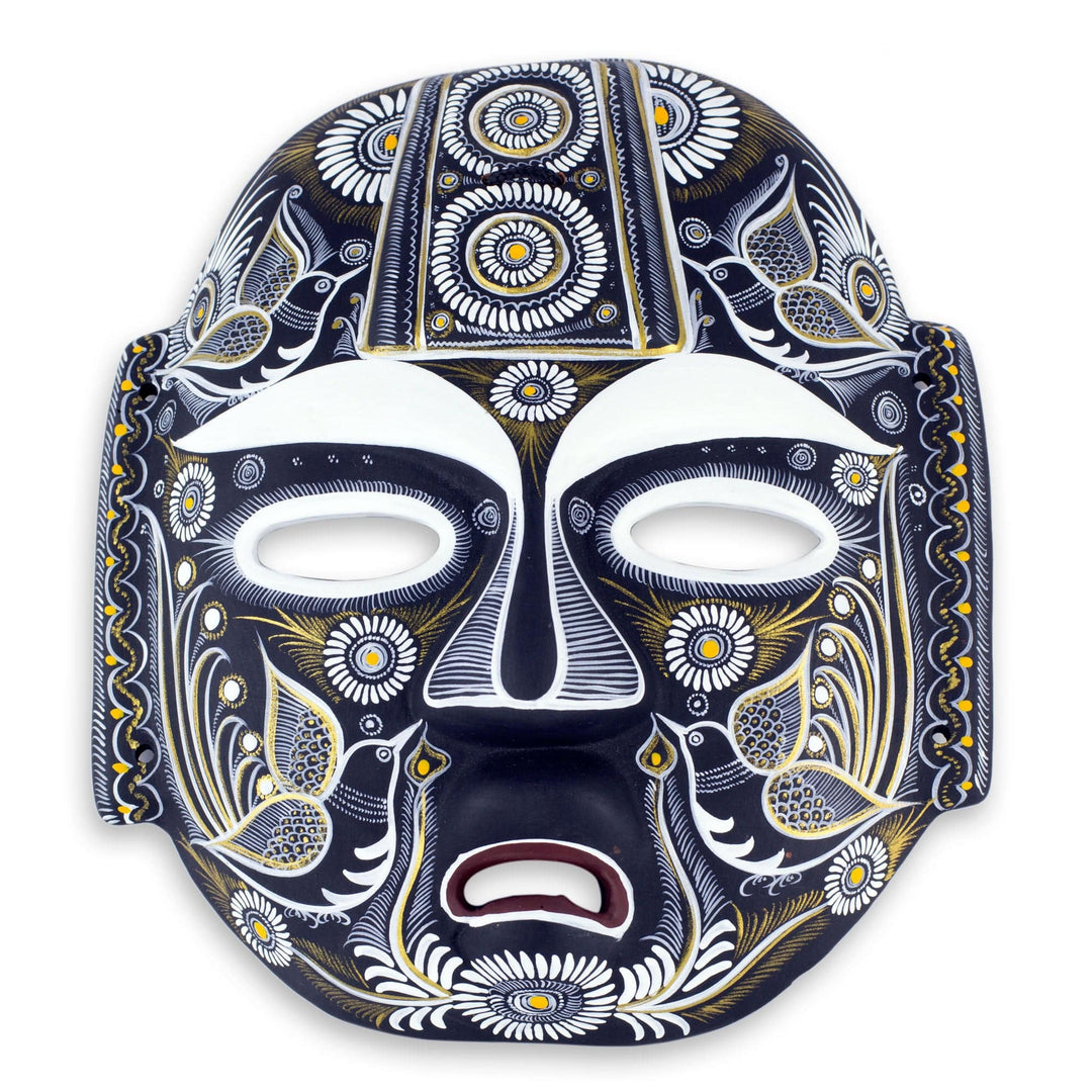 Original Artisan Crafted Ceramic Mask - Nocturnal Feast