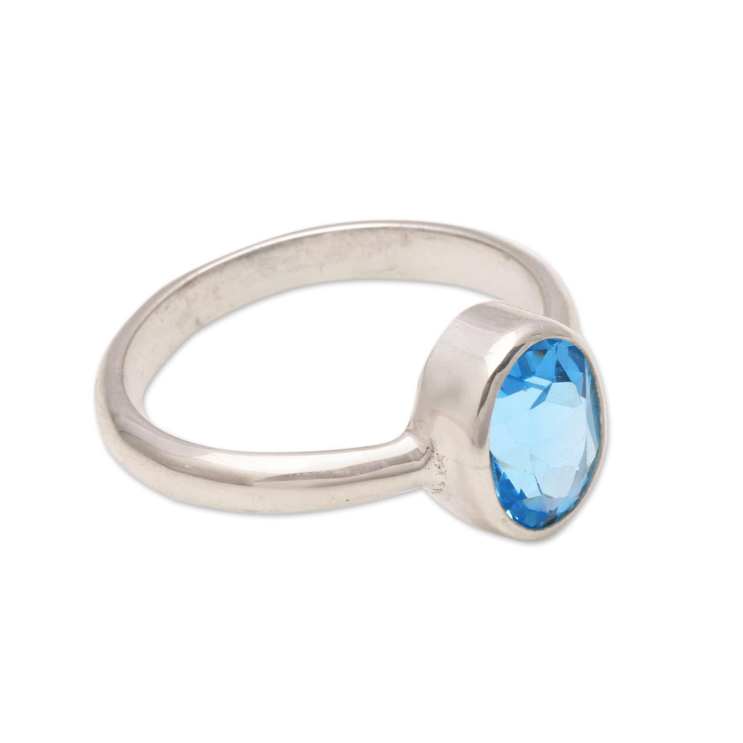 Blue Topaz and Sterling Silver Ring Crafted in Bali - True Emotion