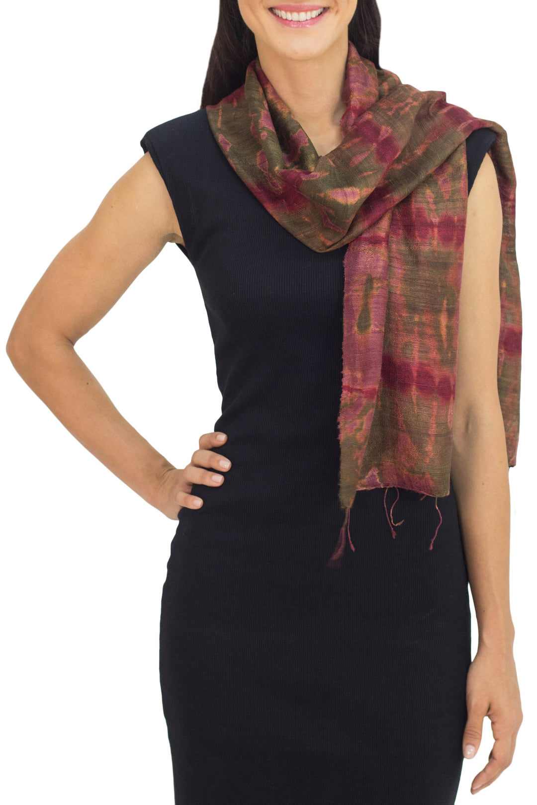 Hand-spun Silk Tie Dye Scarf - Siam Adventure