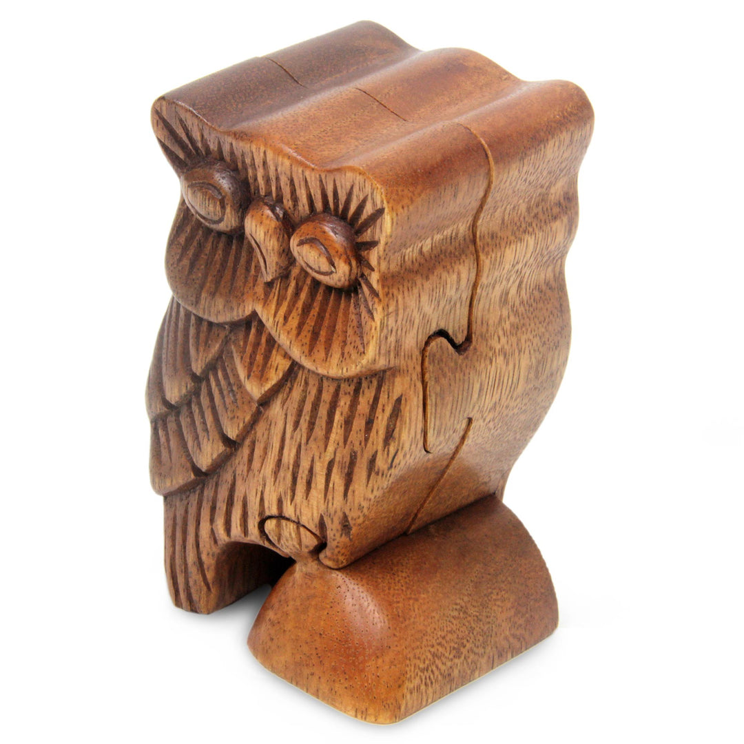 Owl Theme Wood Puzzle Box - The Owl's Secret