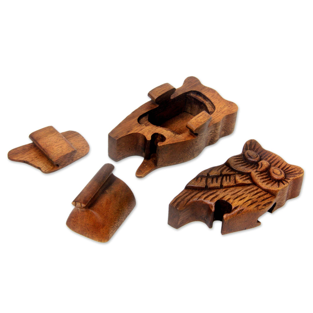 Owl Theme Wood Puzzle Box - The Owl's Secret