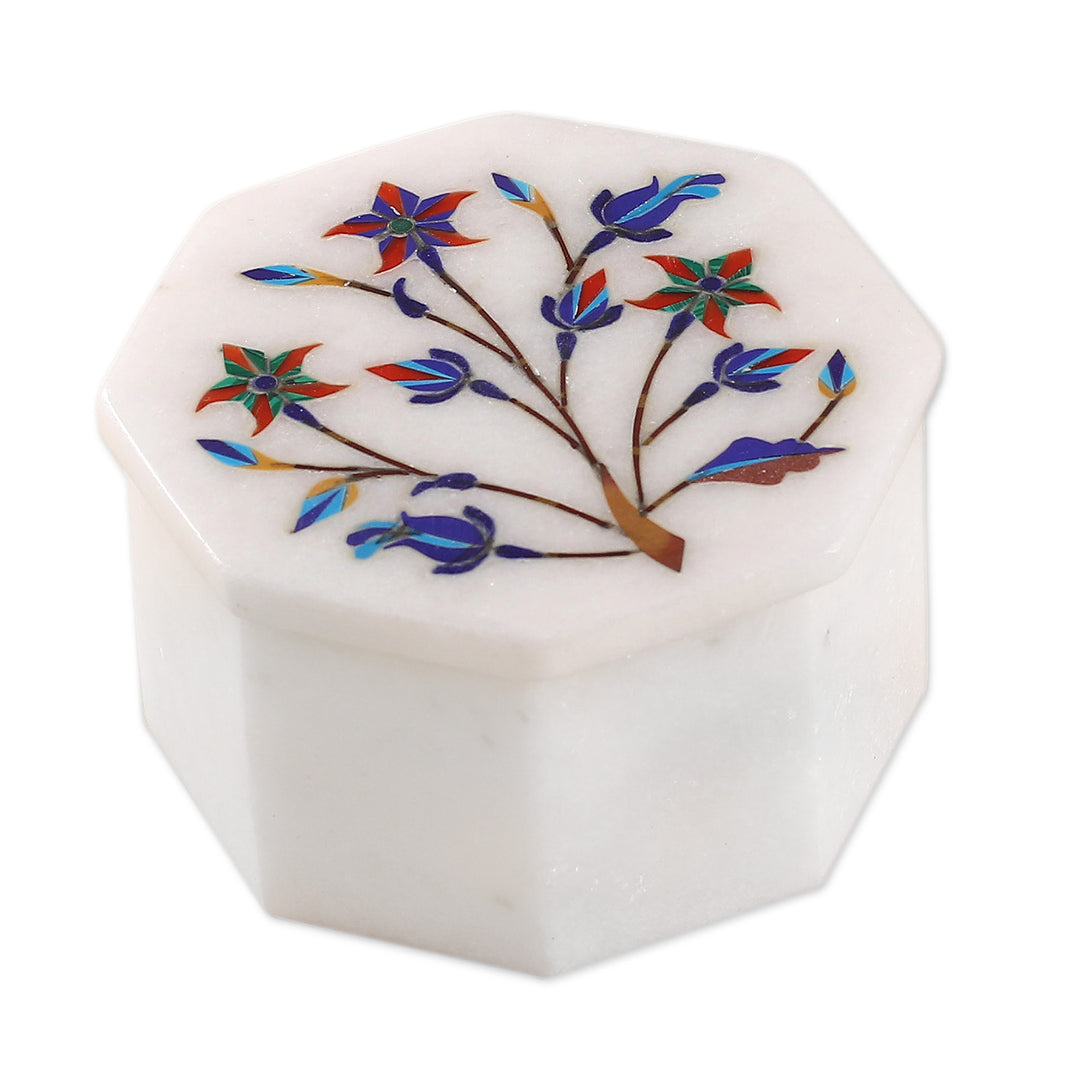 Octagonal Marble Inlay Jewelry Box - Ivy Tree